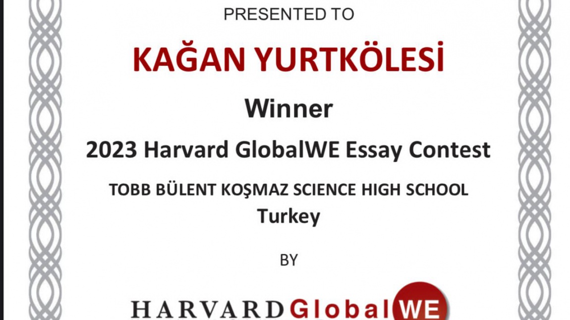 Bu yıl “Harvard Essay Competition” kazananlar listesinde BKFL’den iki isim… 